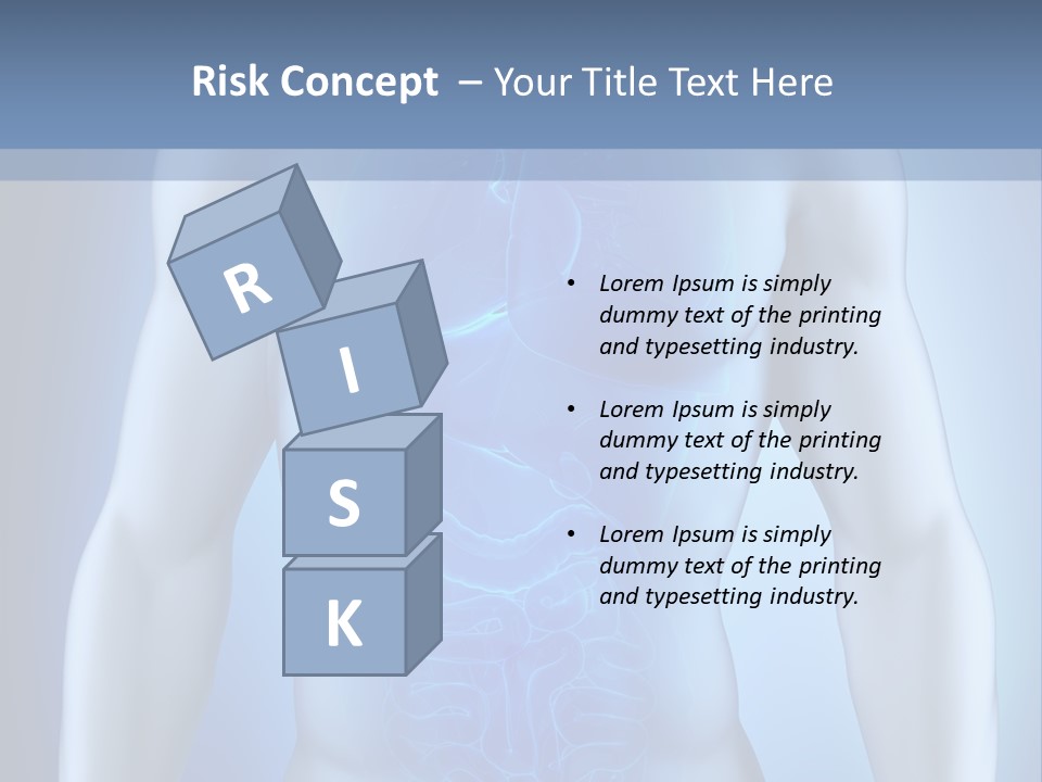 Isolated Pain Organ PowerPoint Template