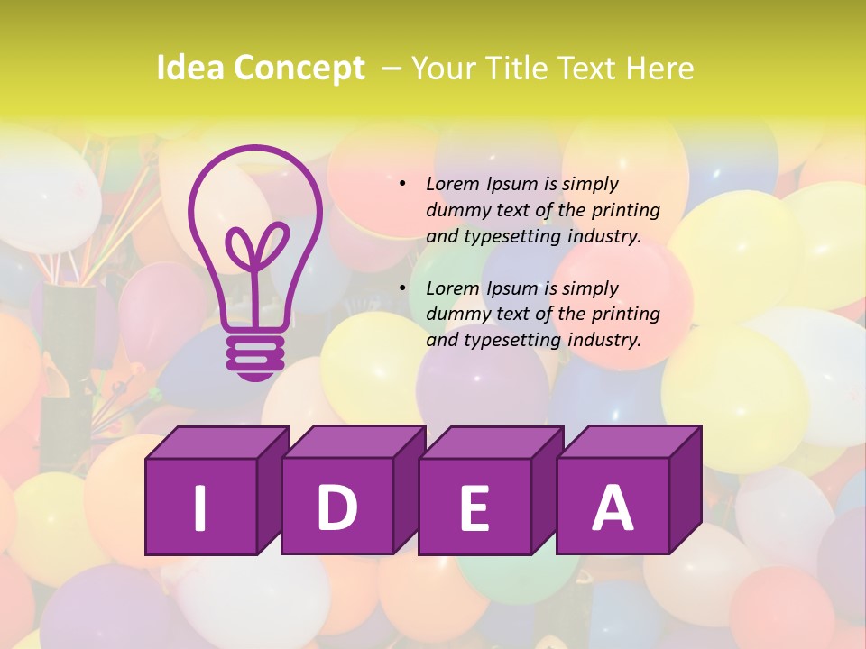 Colorful White Birthday PowerPoint Template