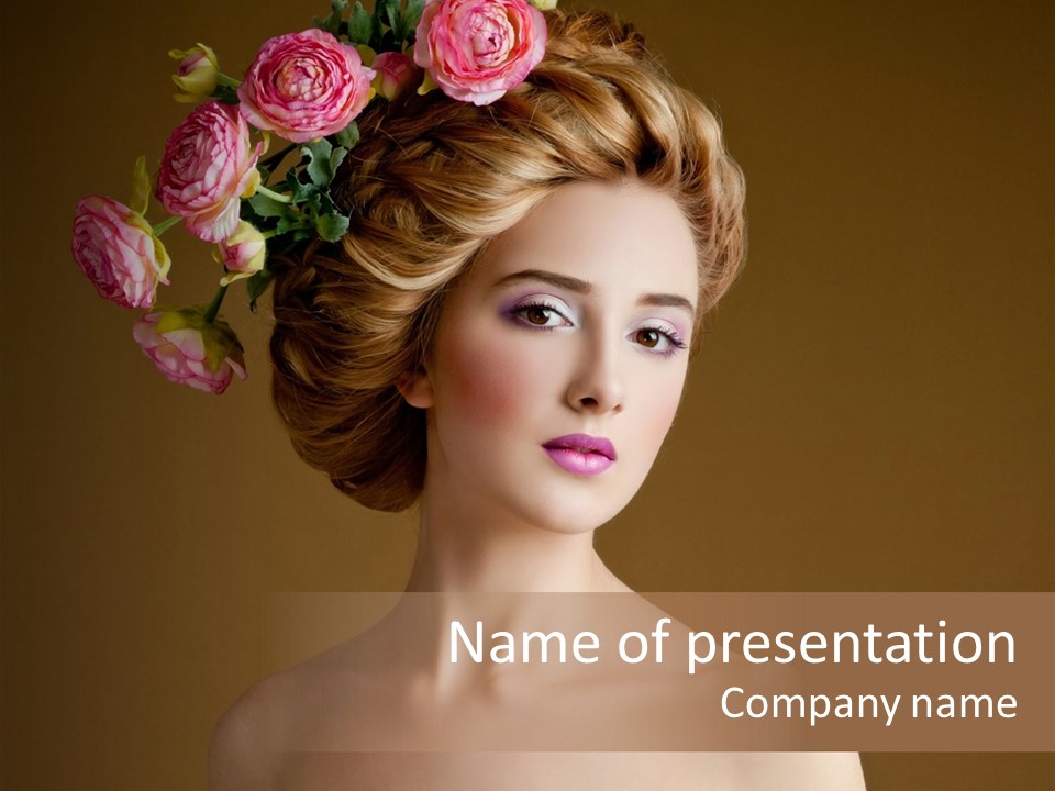 Female Nostalgia Suave PowerPoint Template