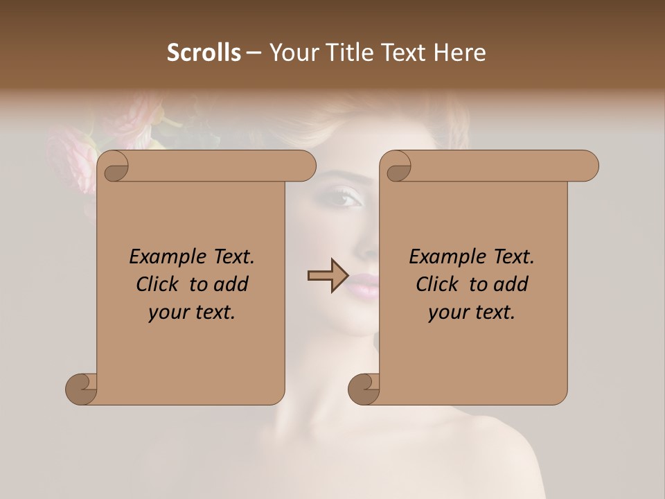 Female Nostalgia Suave PowerPoint Template
