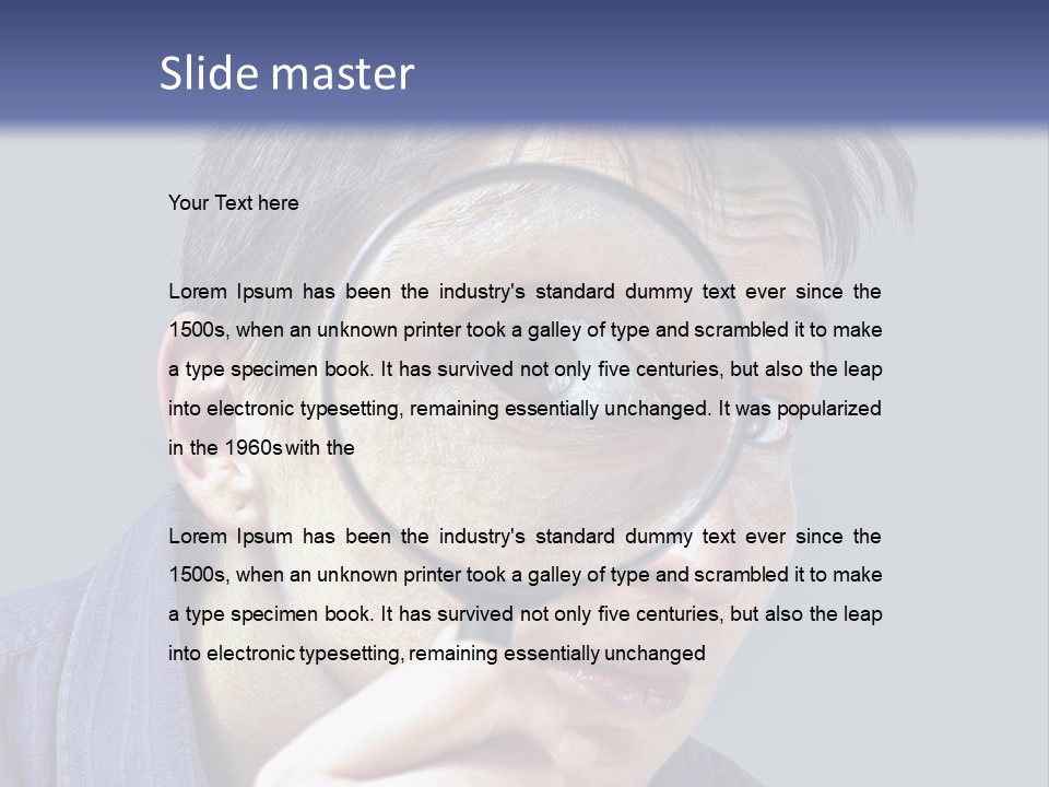 Closeup Cute Magnify PowerPoint Template