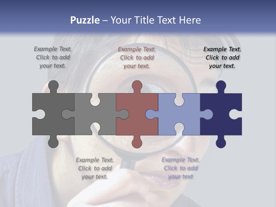 Closeup Cute Magnify PowerPoint Template