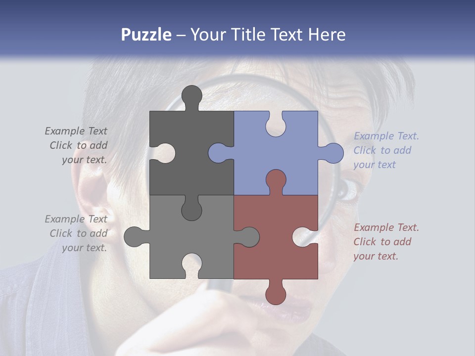 Closeup Cute Magnify PowerPoint Template