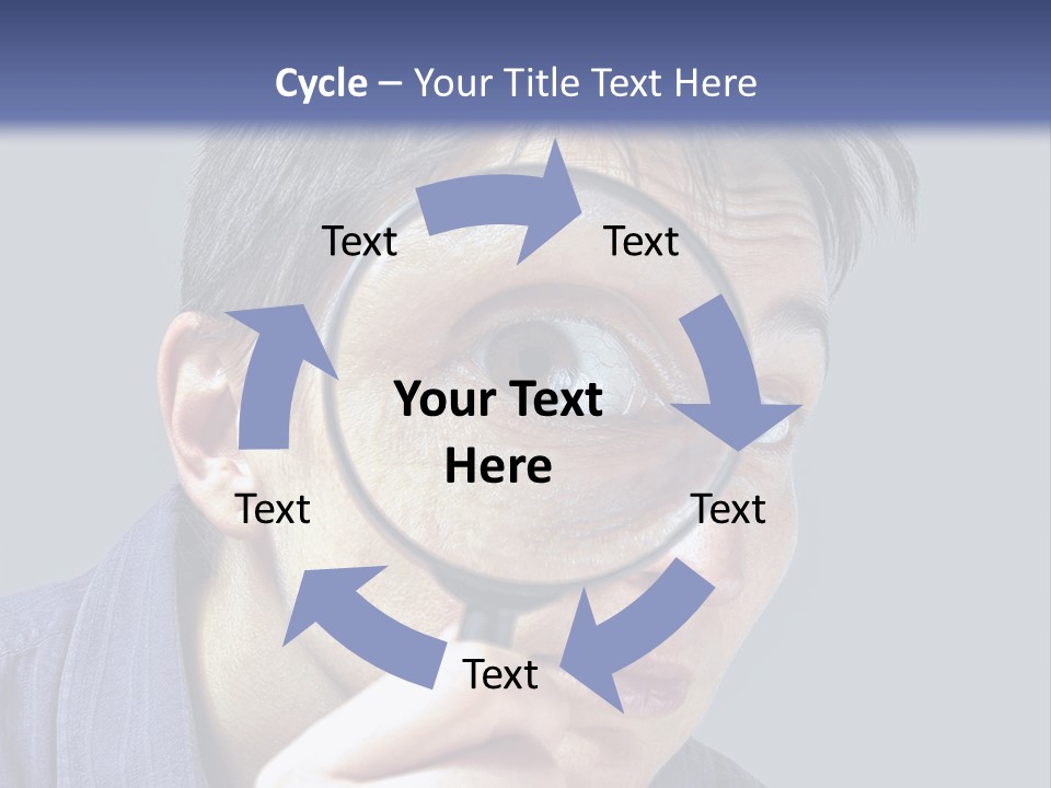 Closeup Cute Magnify PowerPoint Template