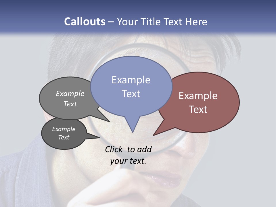 Closeup Cute Magnify PowerPoint Template