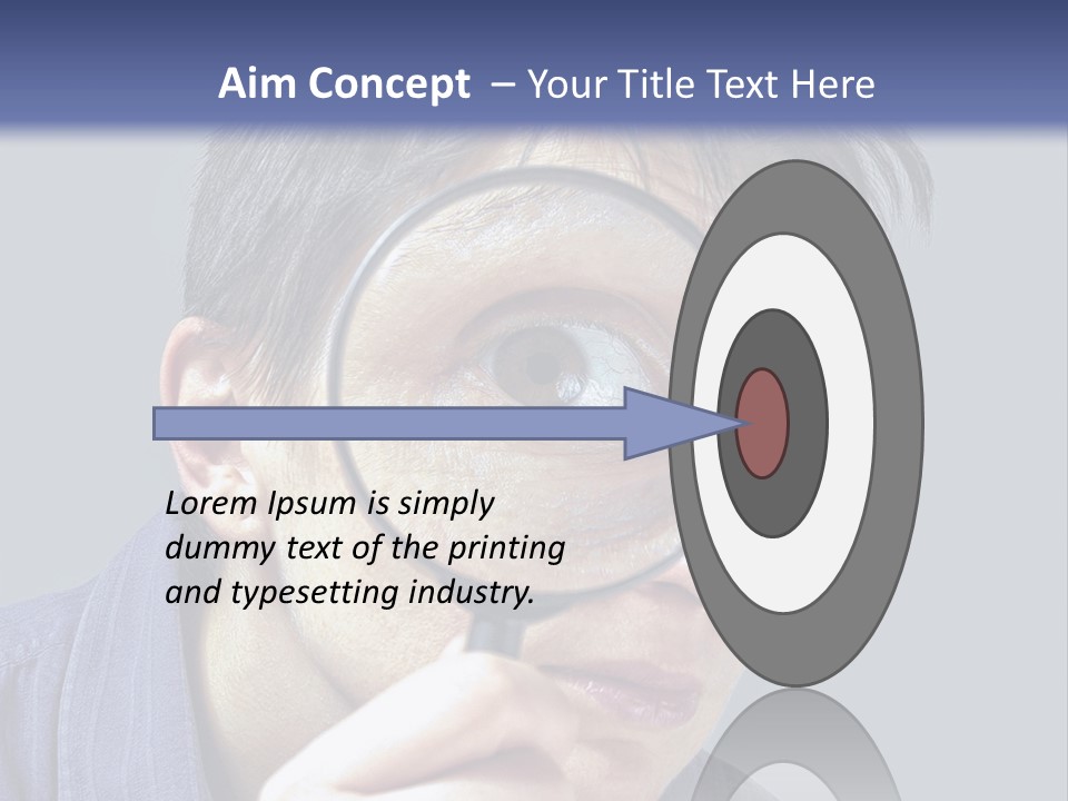 Closeup Cute Magnify PowerPoint Template