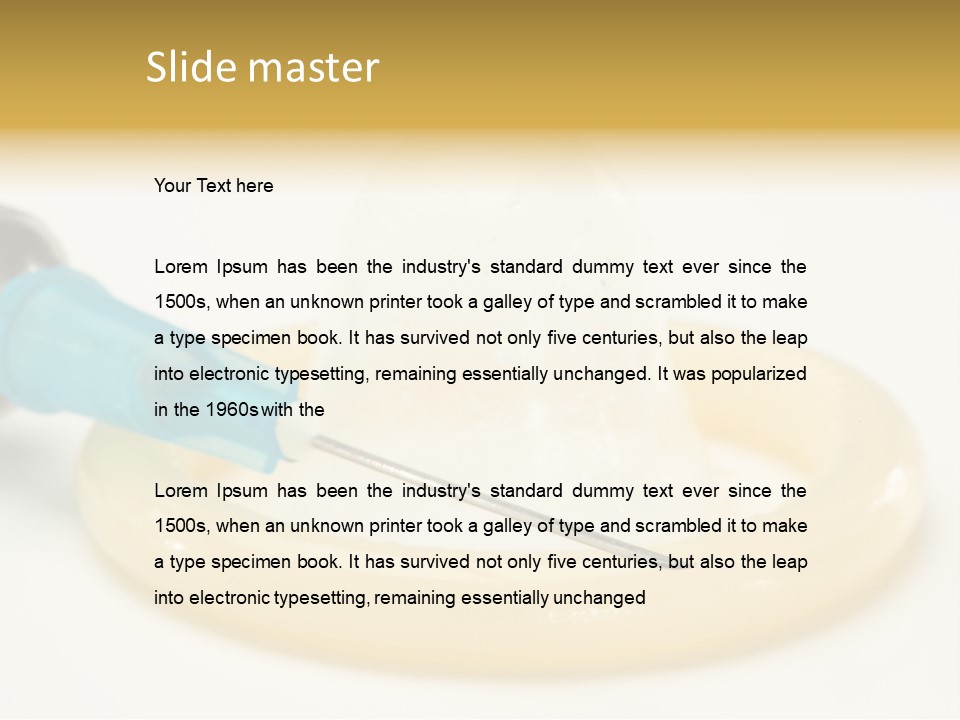 Injection Medicine Safe Sex PowerPoint Template