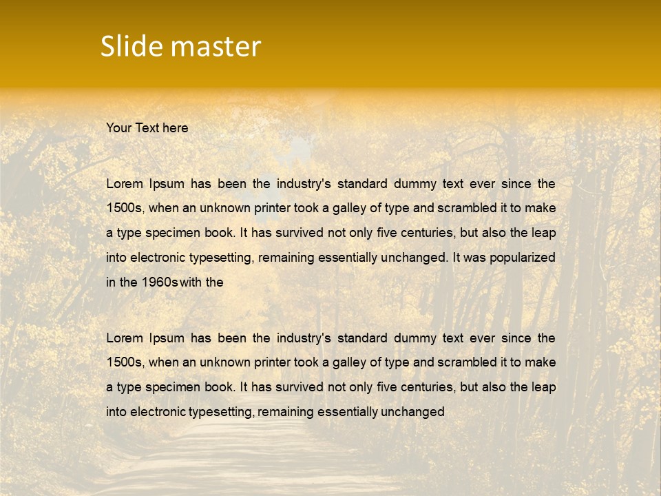 Blue Sky Yellow High Mountain PowerPoint Template