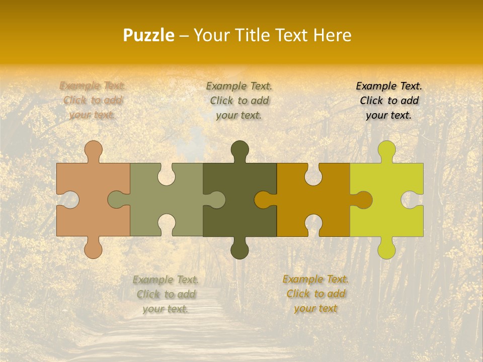 Blue Sky Yellow High Mountain PowerPoint Template