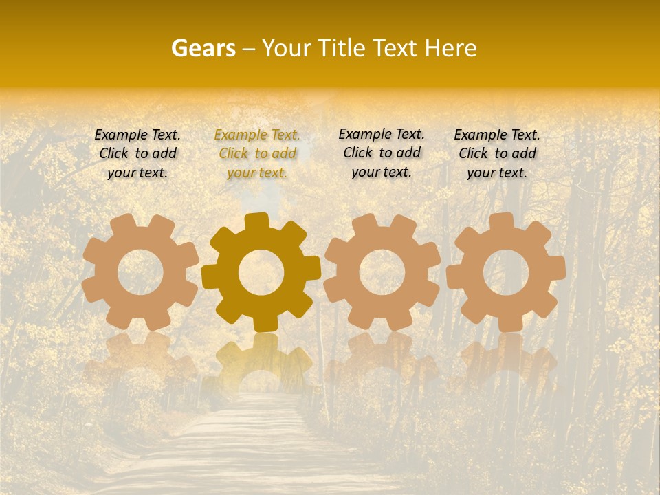 Blue Sky Yellow High Mountain PowerPoint Template