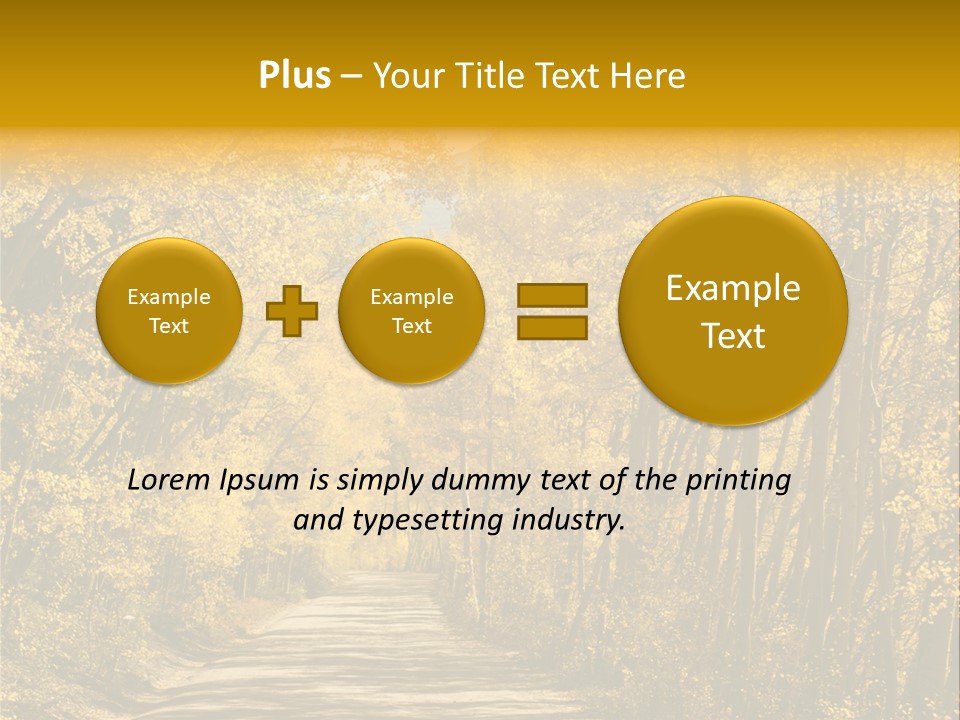 Blue Sky Yellow High Mountain PowerPoint Template
