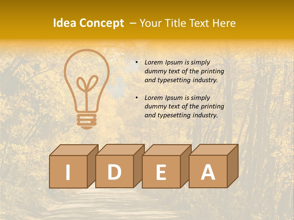 Blue Sky Yellow High Mountain PowerPoint Template