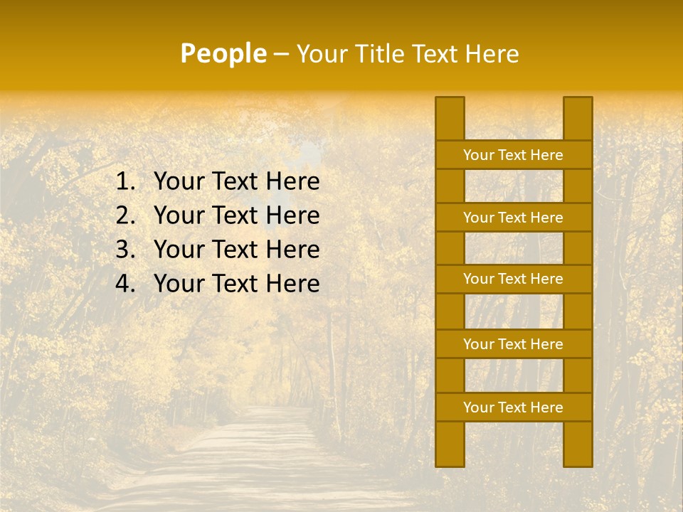 Blue Sky Yellow High Mountain PowerPoint Template