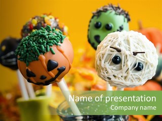 Nutrition Stick Scary PowerPoint Template