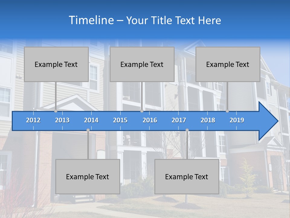 A Group Of Apartment Buildings With Stairs Leading Up To Them PowerPoint Template