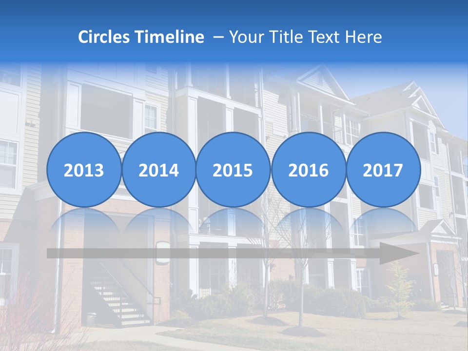 A Group Of Apartment Buildings With Stairs Leading Up To Them PowerPoint Template