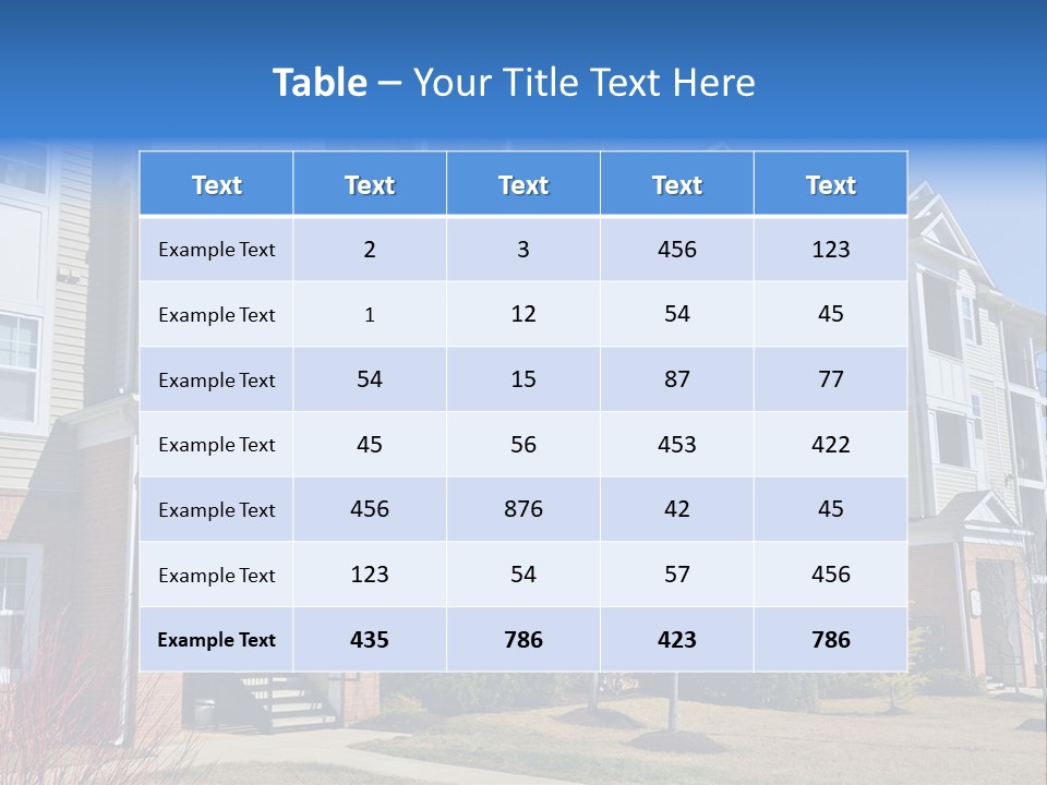 A Group Of Apartment Buildings With Stairs Leading Up To Them PowerPoint Template