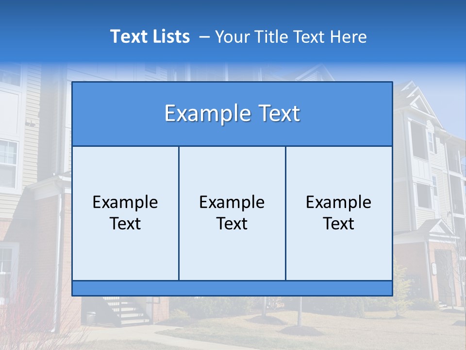 A Group Of Apartment Buildings With Stairs Leading Up To Them PowerPoint Template