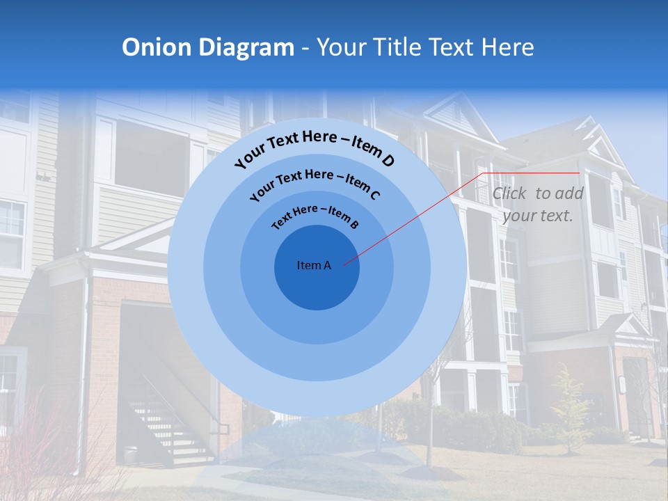 A Group Of Apartment Buildings With Stairs Leading Up To Them PowerPoint Template