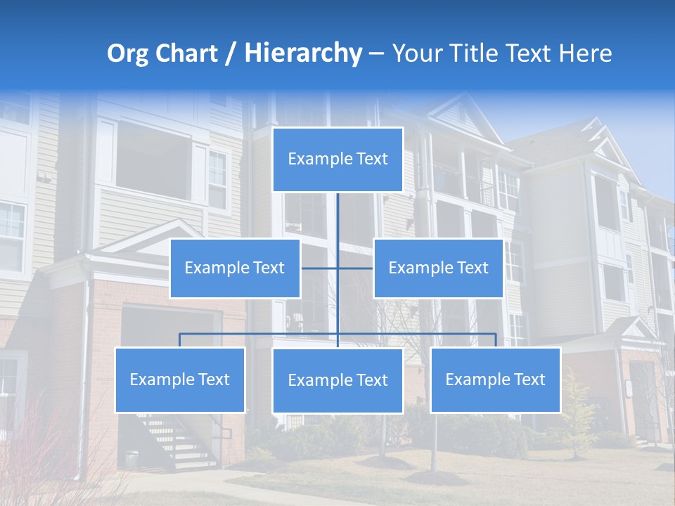 A Group Of Apartment Buildings With Stairs Leading Up To Them PowerPoint Template
