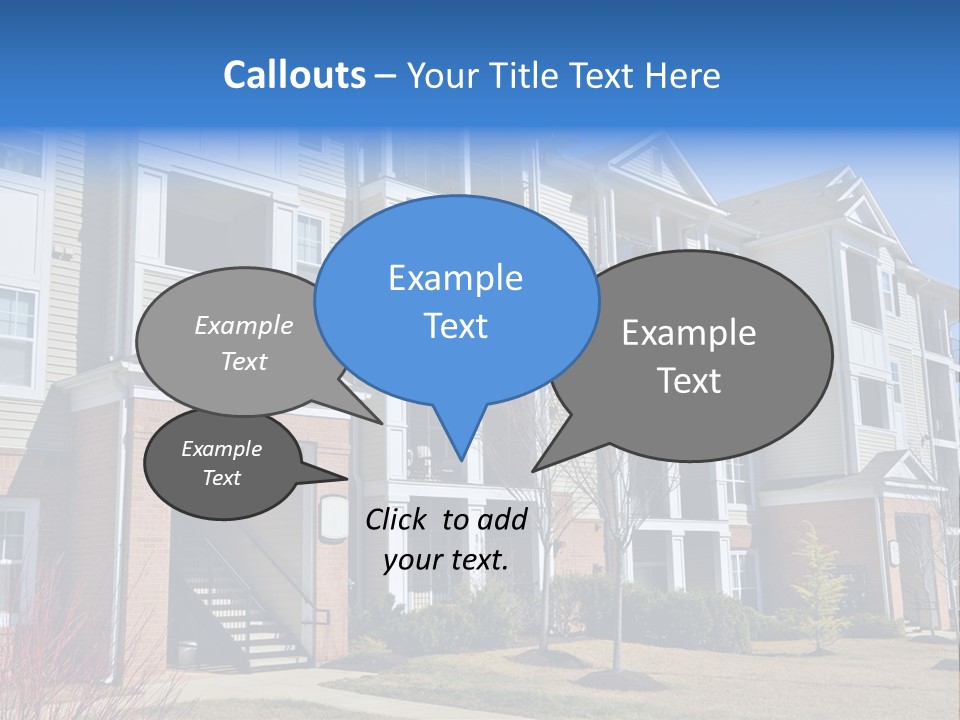 A Group Of Apartment Buildings With Stairs Leading Up To Them PowerPoint Template