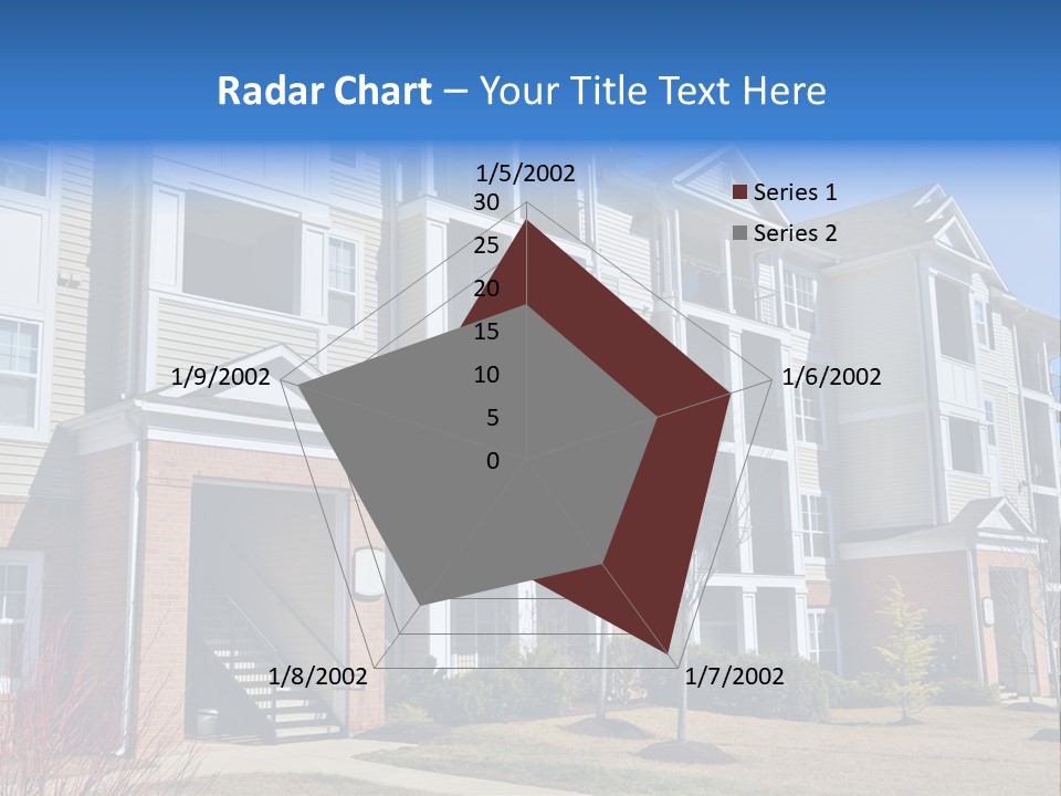 A Group Of Apartment Buildings With Stairs Leading Up To Them PowerPoint Template