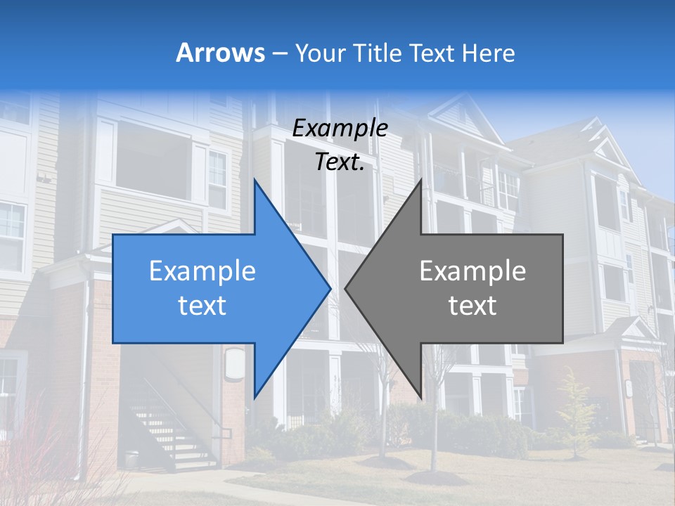 A Group Of Apartment Buildings With Stairs Leading Up To Them PowerPoint Template