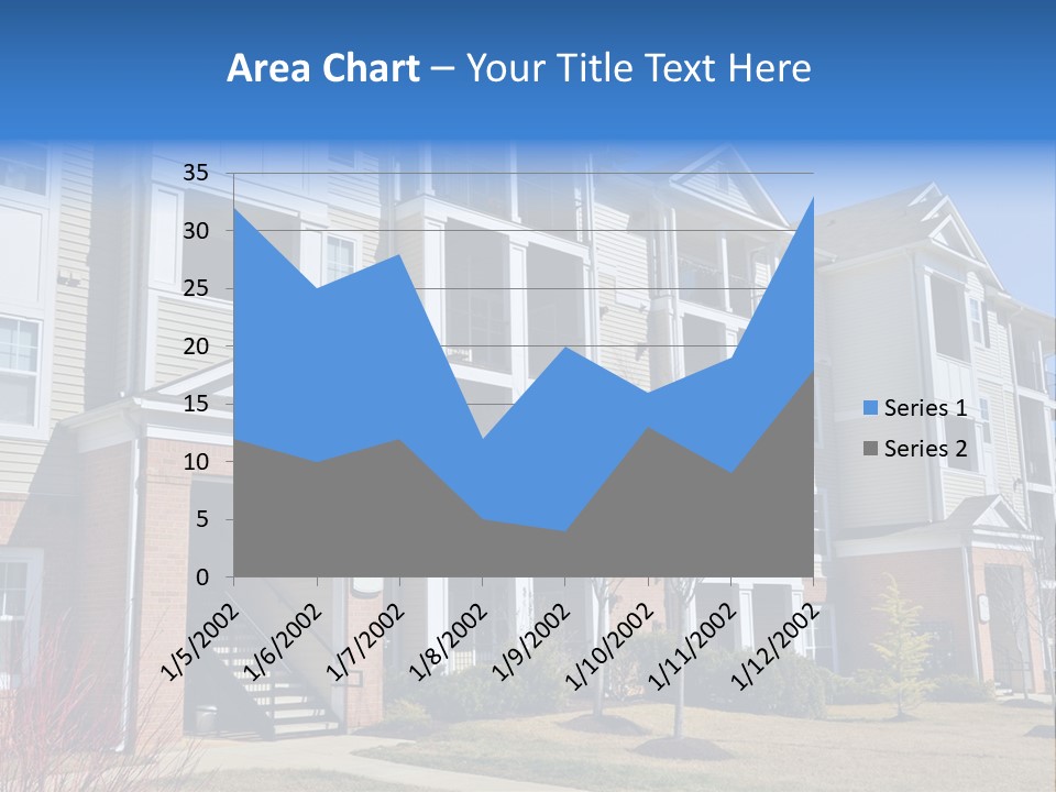 A Group Of Apartment Buildings With Stairs Leading Up To Them PowerPoint Template