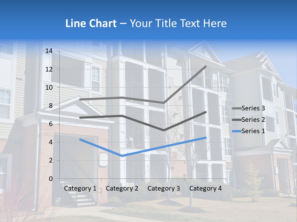 A Group Of Apartment Buildings With Stairs Leading Up To Them PowerPoint Template