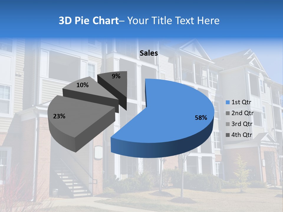 A Group Of Apartment Buildings With Stairs Leading Up To Them PowerPoint Template