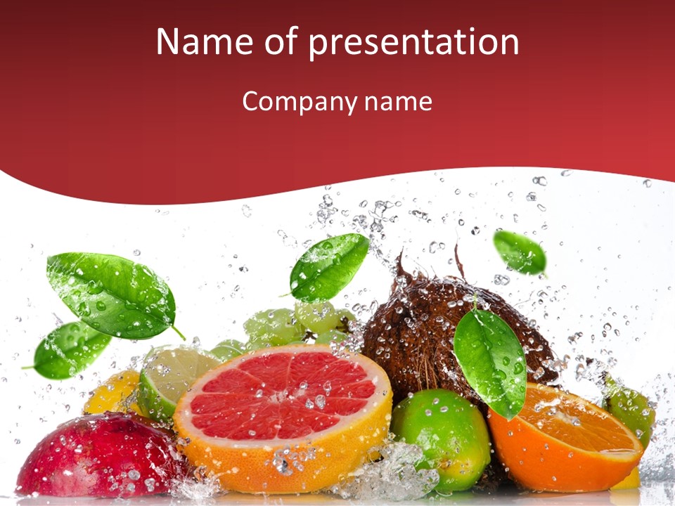 Nutritious Fitness Lime PowerPoint Template