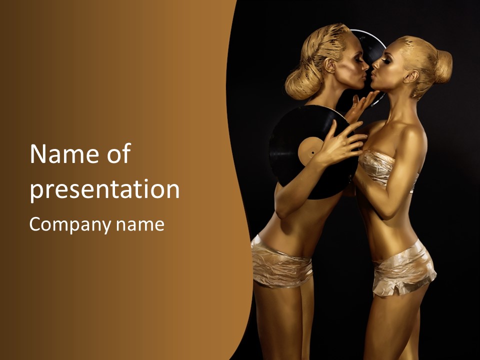 Record Sensuality Body PowerPoint Template