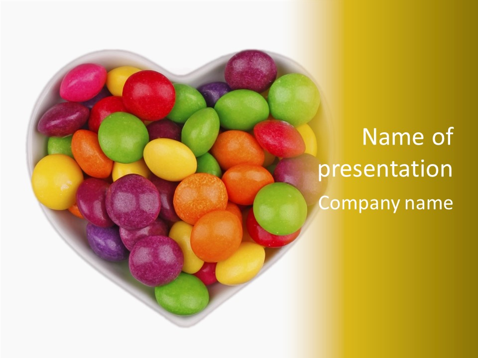 Candy Skittles Rainbow PowerPoint Template