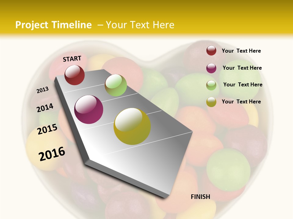 Candy Skittles Rainbow PowerPoint Template