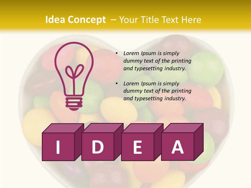 Candy Skittles Rainbow PowerPoint Template