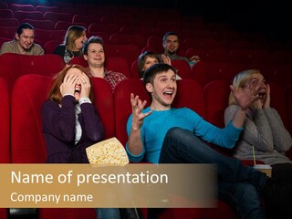 Movie Indoors View PowerPoint Template