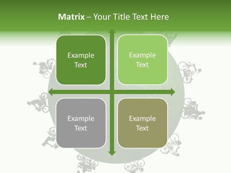 People Relaxing Bicycle PowerPoint Template
