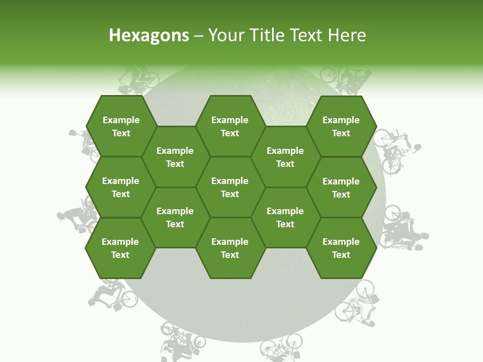 People Relaxing Bicycle PowerPoint Template