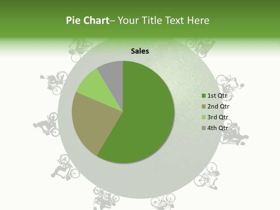 People Relaxing Bicycle PowerPoint Template