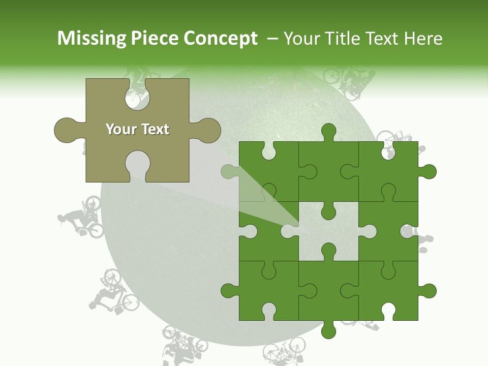 People Relaxing Bicycle PowerPoint Template