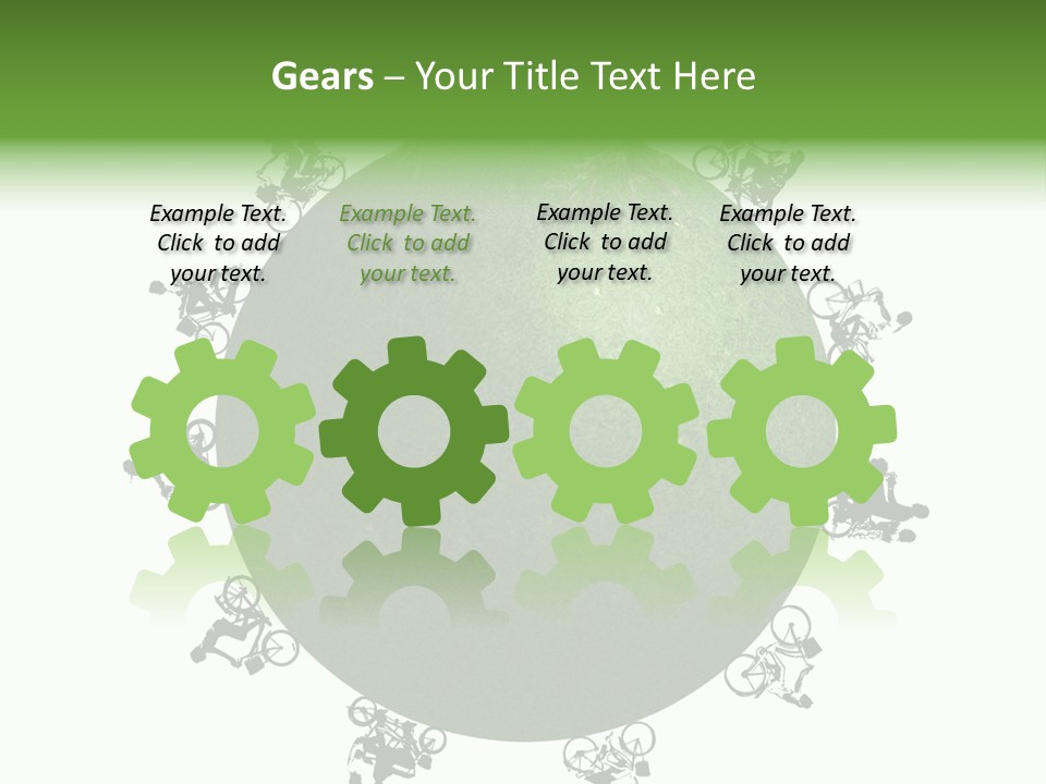 People Relaxing Bicycle PowerPoint Template