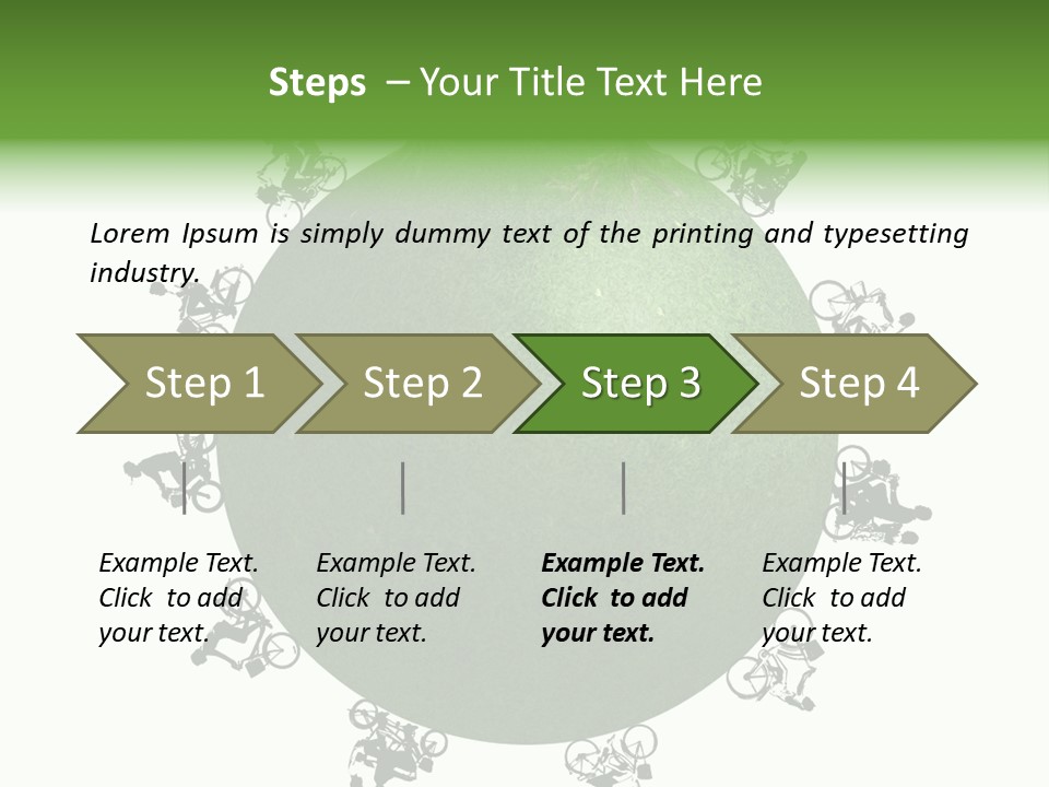People Relaxing Bicycle PowerPoint Template