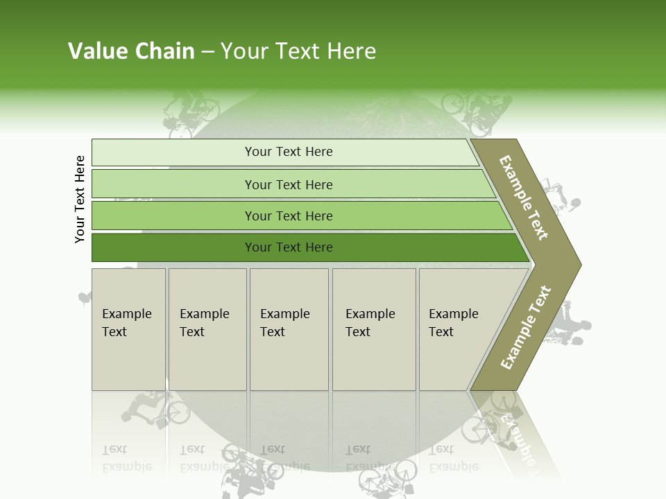 People Relaxing Bicycle PowerPoint Template