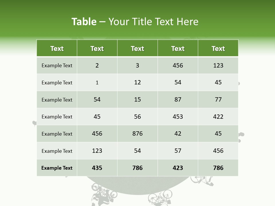 People Relaxing Bicycle PowerPoint Template