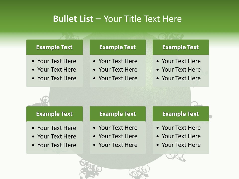 People Relaxing Bicycle PowerPoint Template