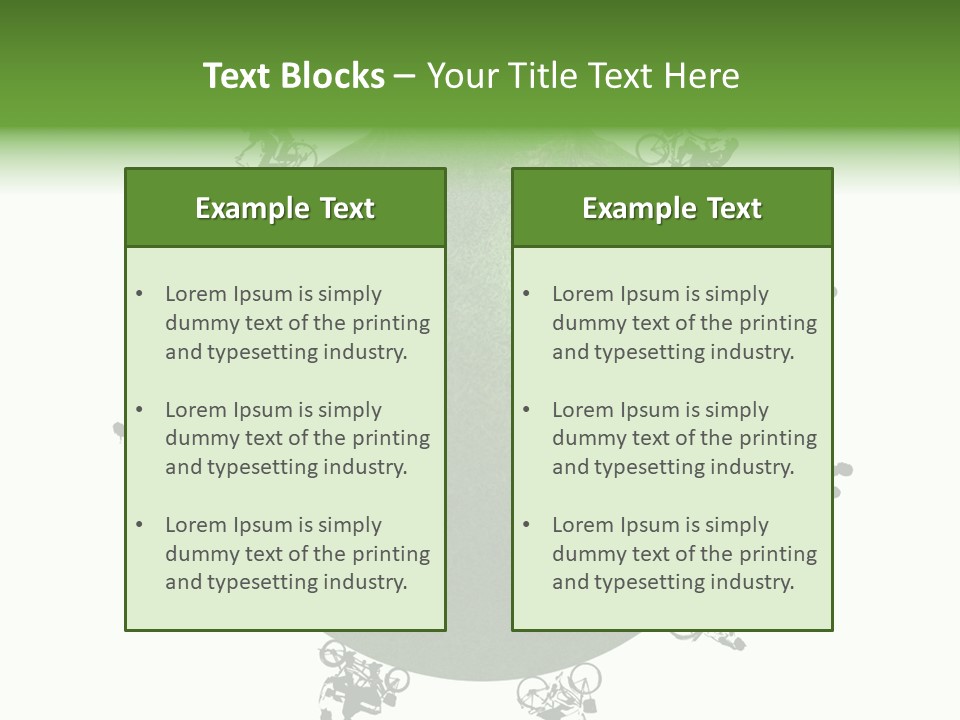 People Relaxing Bicycle PowerPoint Template