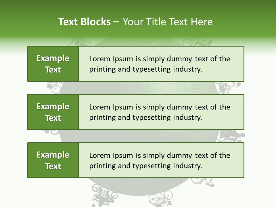 People Relaxing Bicycle PowerPoint Template