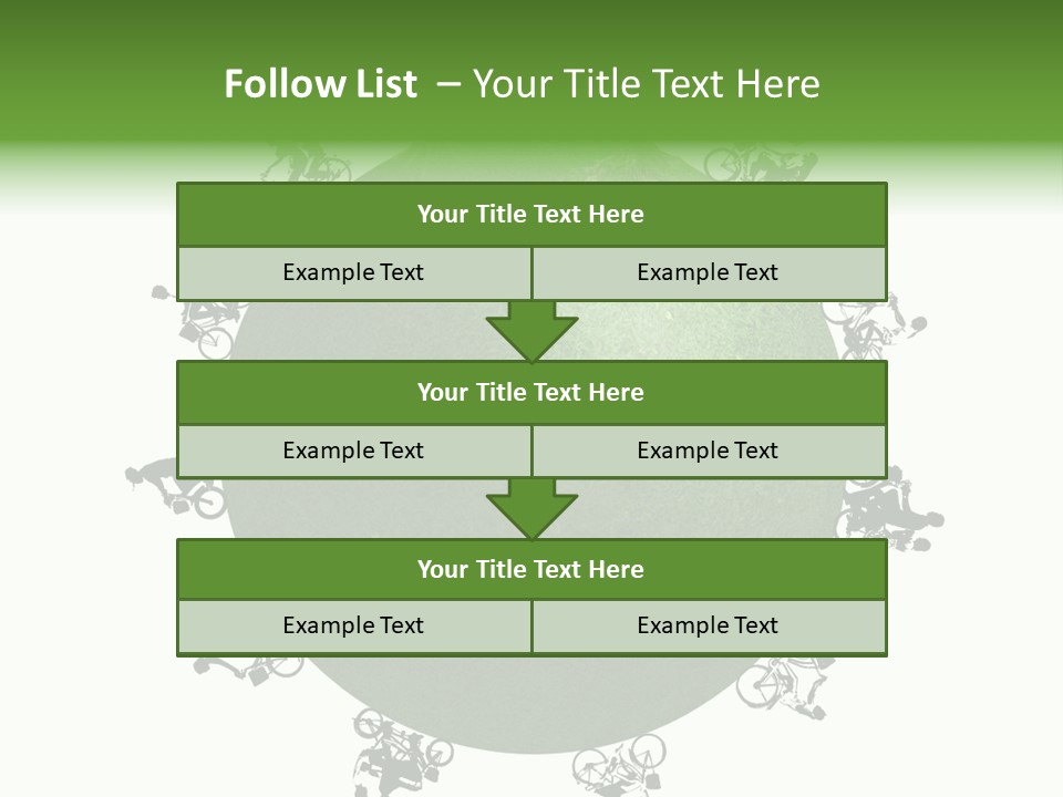 People Relaxing Bicycle PowerPoint Template