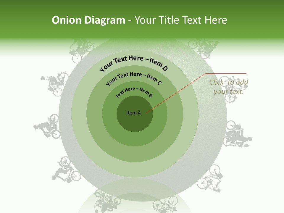 People Relaxing Bicycle PowerPoint Template