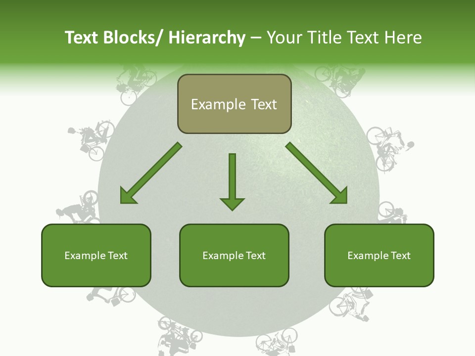 People Relaxing Bicycle PowerPoint Template